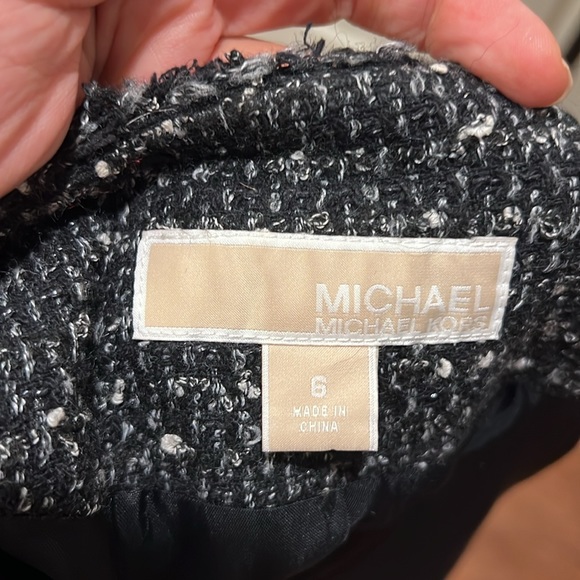 Michael Kors 3/4 sleeve blazer in black and white tweed - Picture 7 of 7